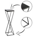 Kwietnik stojący 70 cm z blatem MDF LOFT Wykonany z metalu oraz płyty MDF solidny i stylowy kwietnik w stylu industrialnym oraz 