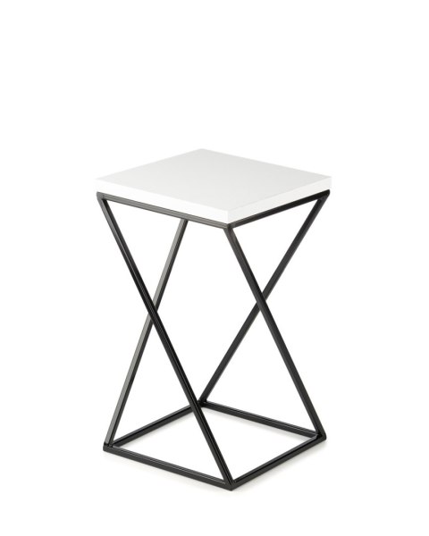 Kwietnik stojący LOFT 40 cm blat biały Wykonany z metalu oraz płyty MDF solidny i stylowy kwietnik w stylu industrialnym oraz LO