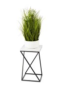Kwietnik stojący LOFT 40 cm blat biały Wykonany z metalu oraz płyty MDF solidny i stylowy kwietnik w stylu industrialnym oraz LO