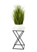 Kwietnik stojący LOFT 40 cm z blatem MDF Wykonany z metalu oraz płyty MDF solidny i stylowy kwietnik w stylu industrialnym oraz 