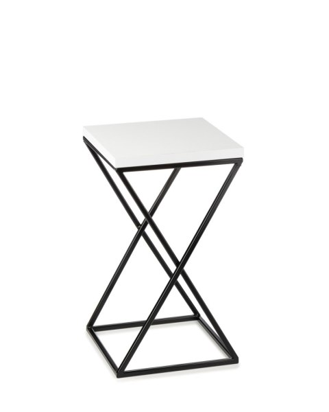 Kwietnik stojący LOFT 40 cm z blatem MDF Wykonany z metalu oraz płyty MDF solidny i stylowy kwietnik w stylu industrialnym oraz 