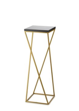 Kwietnik stojący LOFT 70 cm MDF złotyWykonany z metalu oraz płyty MDF w kolorze czarnym, solidny i stylowy kwietnik w kolorze zł