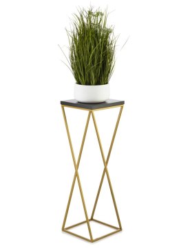 Kwietnik stojący LOFT 70 cm MDF złotyWykonany z metalu oraz płyty MDF w kolorze czarnym, solidny i stylowy kwietnik w kolorze zł