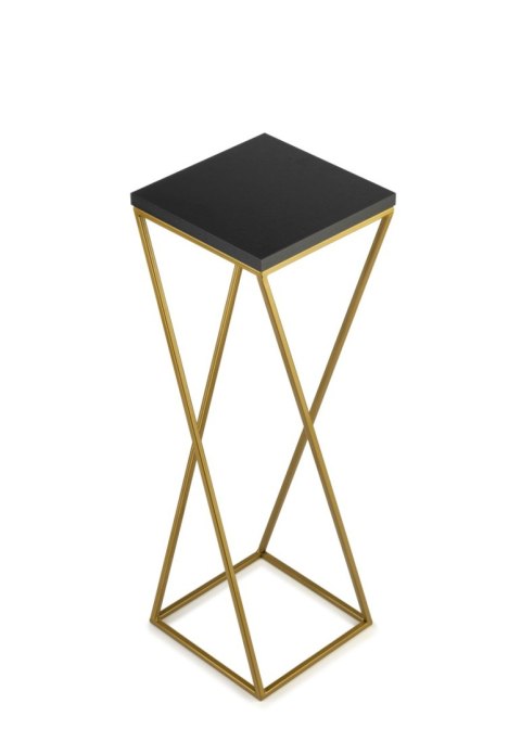 Kwietnik stojący LOFT 70 cm MDF złotyWykonany z metalu oraz płyty MDF w kolorze czarnym, solidny i stylowy kwietnik w kolorze zł