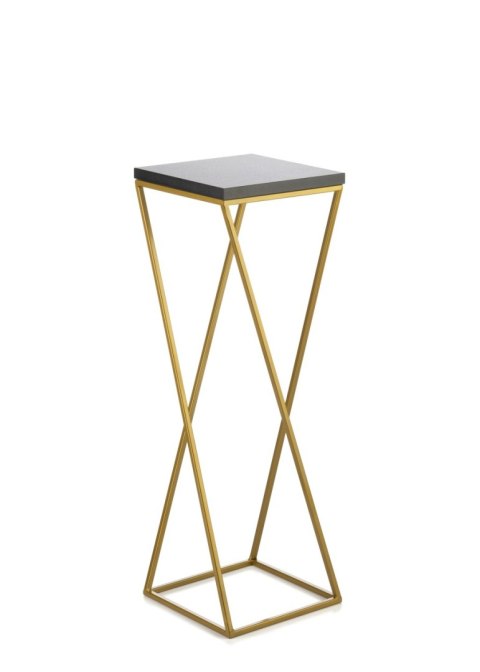 Kwietnik stojący LOFT 70 cm MDF złotyWykonany z metalu oraz płyty MDF w kolorze czarnym, solidny i stylowy kwietnik w kolorze zł