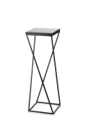 Kwietnik stojący LOFT 70 cm blat MDF Wykonany z metalu oraz płyty MDF w kolorze czarnym, solidny i stylowy kwietnik w kolorze cz