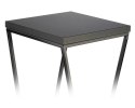 Kwietnik stojący LOFT 70 cm blat MDF Wykonany z metalu oraz płyty MDF w kolorze czarnym, solidny i stylowy kwietnik w kolorze cz