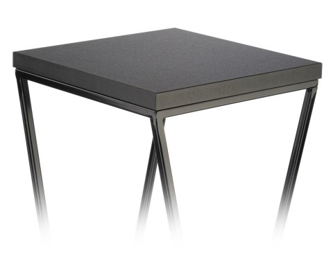 Kwietnik stojący LOFT 70 cm blat MDF Wykonany z metalu oraz płyty MDF w kolorze czarnym, solidny i stylowy kwietnik w kolorze cz
