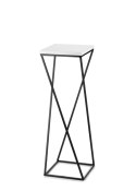 Kwietnik stojący LOFT 70 cm z blat biały Wykonany z metalu oraz płyty MDF w kolorze białym, solidny i stylowy kwietnik w kolorze