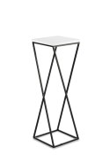 Kwietnik stojący LOFT 70 cm z blat biały Wykonany z metalu oraz płyty MDF w kolorze białym, solidny i stylowy kwietnik w kolorze