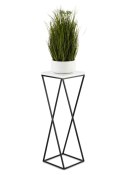 Kwietnik stojący LOFT 70 cm z blat biały Wykonany z metalu oraz płyty MDF w kolorze białym, solidny i stylowy kwietnik w kolorze