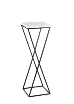 Kwietnik stojący LOFT 70 cm z blatem MDF Wykonany z metalu oraz płyty MDF solidny i stylowy kwietnik w stylu industrialnym oraz 