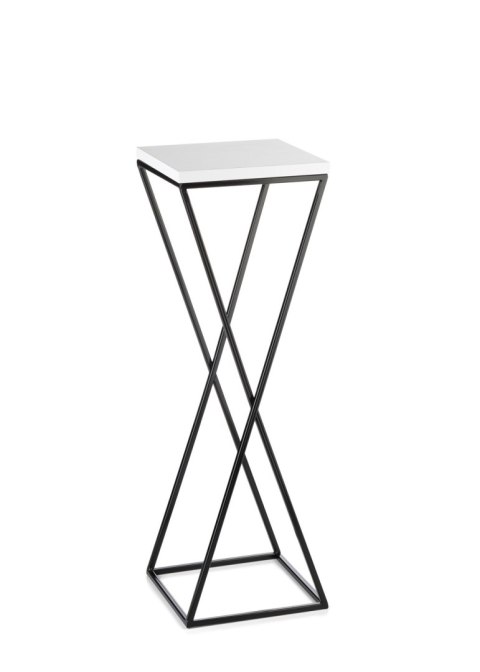 Kwietnik stojący LOFT 70 cm z blatem MDF Wykonany z metalu oraz płyty MDF solidny i stylowy kwietnik w stylu industrialnym oraz 
