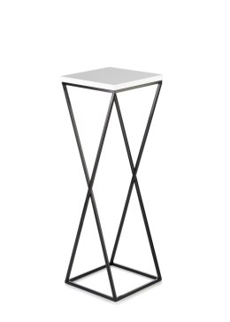 Kwietnik stojący LOFT 70 cm z blatem MDF Wykonany z metalu oraz płyty MDF solidny i stylowy kwietnik w stylu industrialnym oraz 