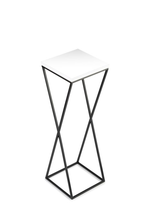 Kwietnik stojący LOFT 70 cm z blatem MDF Wykonany z metalu oraz płyty MDF solidny i stylowy kwietnik w stylu industrialnym oraz 