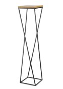 Kwietnik stojący metal 100 cm LOFT MDF Wykonany z metalu oraz płyty MDF w kolorze Dąb Lancelot, solidny i stylowy kwietnik w kol