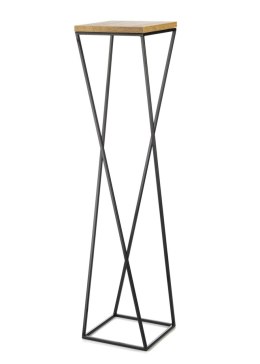 Kwietnik stojący metal 100 cm LOFT MDF Wykonany z metalu oraz płyty MDF w kolorze Dąb Lancelot, solidny i stylowy kwietnik w kol