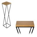 Kwietnik stojący metalowy 100 cm LOFT Wykonany z metalu oraz płyty MDF solidny i stylowy kwietnik w stylu industrialnym oraz LOF