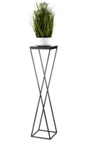 Kwietnik stojak 100 cm z blatem MDF LOFT Wykonany z metalu oraz płyty MDF, solidny i stylowy kwietnik w stylu industrialnym oraz