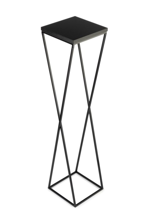 Kwietnik stojak 100 cm z blatem MDF LOFT Wykonany z metalu oraz płyty MDF, solidny i stylowy kwietnik w stylu industrialnym oraz