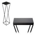 Kwietnik stojak 100 cm z blatem MDF LOFT Wykonany z metalu oraz płyty MDF, solidny i stylowy kwietnik w stylu industrialnym oraz