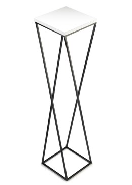 Kwietnik stojak na kwiaty 100 cm LOFT Wykonany z metalu oraz płyty MDF w kolorze białym i czarnym stojakiem, solidny i stylowy k