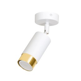 Lampa sufitowa led HIRO 1 biało złota Efektowna lampa sufitowa w kolorze biało złotym, loftowa, industrialny regulowany spot des