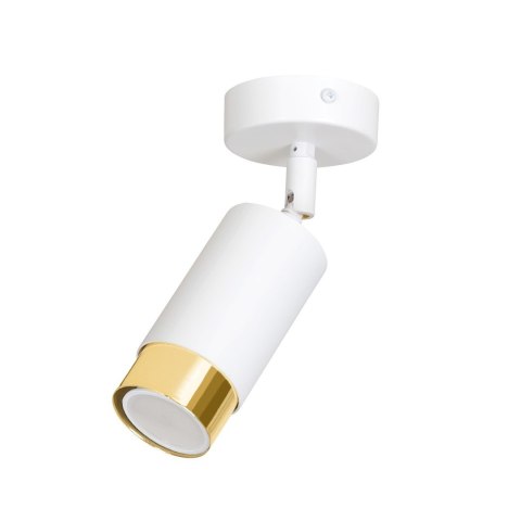 Lampa sufitowa led HIRO 1 biało złota Efektowna lampa sufitowa w kolorze biało złotym, loftowa, industrialny regulowany spot des