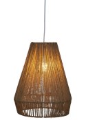 Lampa wisząca Palm Natural 34 cm Ażurowy abażur wykonany z metalu w jutowym oplocie, lekka konstrukcja, funkcjonalny oraz stylow