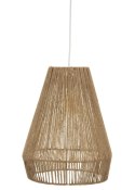 Lampa wisząca Palm Natural 34 cm Ażurowy abażur wykonany z metalu w jutowym oplocie, lekka konstrukcja, funkcjonalny oraz stylow