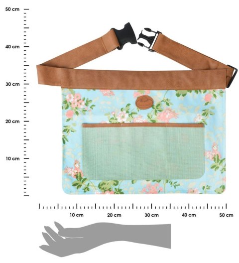 Pas ogrodowy na narzędzia w róże Profesjonalny pas, fartuch marki Esschert Design z licznymi kieszeniami oraz regulacją na wszel