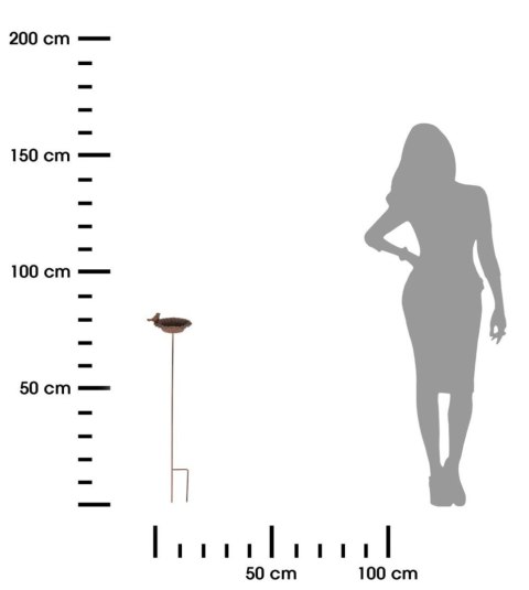 Poidełko dla ptaków do wbicia 76 cmOzdobna dekoracja pełniąca funkcję poidła, karmika czy też wanienki dla ptaszków wykonana z ż