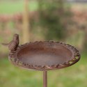 Poidełko dla ptaków na nóżce 38,5 cm Ozdoba ogrodowa pełniąca funkcję poidła, karmika czy też wanienki dla ptaszków wykonana z ż