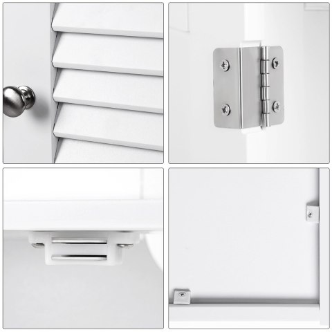 Szafka łazienkowa pod umywalkę 60 cm Wykonany z płyty meblowej, solidna i stylowa szafka pod umywalkę w kolorze białym