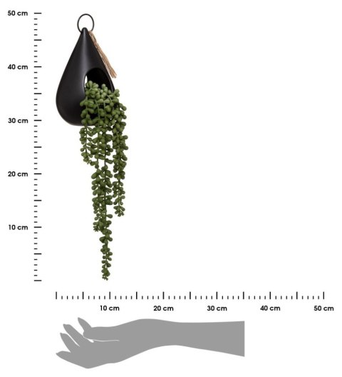 Sztuczna roślina zwisająca Tropi Wykonana z wysokiej jakości tworzywa sztucznego, ceramiczna ozdobna doniczka, doskonale imituje