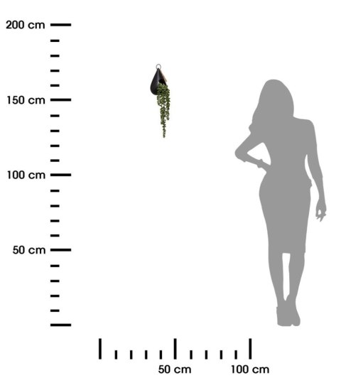 Sztuczna roślina zwisająca Tropi Wykonana z wysokiej jakości tworzywa sztucznego, ceramiczna ozdobna doniczka, doskonale imituje