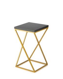 Kwietnik stojący 40 cm blat czarny LOFTWykonany z metalu oraz płyty MDF w kolorze czarnym i złotym stojakiem, solidny i stylowy 
