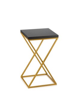 Kwietnik stojący 40 cm blat czarny metal Wykonany z metalu oraz płyty MDF w kolorze czarnym i złotym stojakiem, solidny i stylow