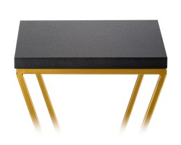 Kwietnik stojący 40 cm blat czarny metal Wykonany z metalu oraz płyty MDF w kolorze czarnym i złotym stojakiem, solidny i stylow