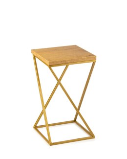 Kwietnik stojący 40cm blat Lancelot LOFT Wykonany z metalu oraz płyty MDF w kolorze Lancelot i złotym stojakiem, solidny i stylo