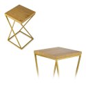 Kwietnik stojący 40cm blat Lancelot LOFT Wykonany z metalu oraz płyty MDF w kolorze Lancelot i złotym stojakiem, solidny i stylo