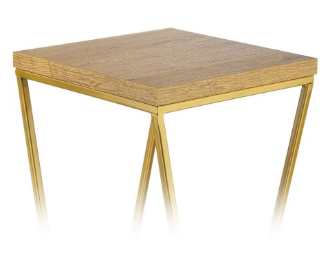 Kwietnik stojący 40cm blat Lancelot LOFT Wykonany z metalu oraz płyty MDF w kolorze Lancelot i złotym stojakiem, solidny i stylo