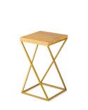 Kwietnik stojący 40cm blat Lancelot LOFT Wykonany z metalu oraz płyty MDF w kolorze Lancelot i złotym stojakiem, solidny i stylo