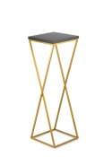 Kwietnik stojący 70 cm blat czarny LOFTWykonany z metalu oraz płyty MDF w kolorze czarnym i złotym stojakiem, solidny i stylowy 