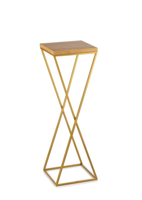 Kwietnik stojący 70cm blat Lancelot LOFTWykonany z metalu oraz płyty MDF w kolorze Lancelot i złotym stojakiem, solidny i stylow