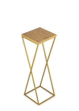 Kwietnik stojący 70cm blat Lancelot LOFTWykonany z metalu oraz płyty MDF w kolorze Lancelot i złotym stojakiem, solidny i stylow