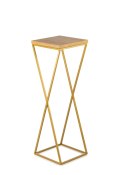 Kwietnik stojący 70cm blat Lancelot LOFTWykonany z metalu oraz płyty MDF w kolorze Lancelot i złotym stojakiem, solidny i stylow
