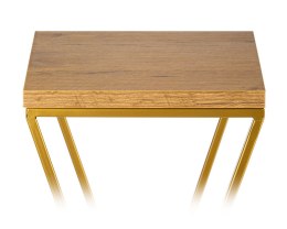 Kwietnik stojący złoty 40 cm LOFT metal Wykonany z metalu oraz płyty MDF w kolorze Lancelot i złotym stojakiem, solidny i stylow