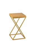 Kwietnik stojący złoty 40 cm LOFT metal Wykonany z metalu oraz płyty MDF w kolorze Lancelot i złotym stojakiem, solidny i stylow