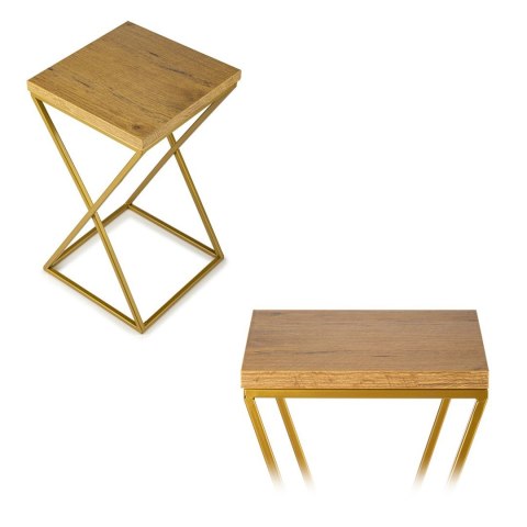 Kwietnik stojący złoty 40 cm LOFT metal Wykonany z metalu oraz płyty MDF w kolorze Lancelot i złotym stojakiem, solidny i stylow